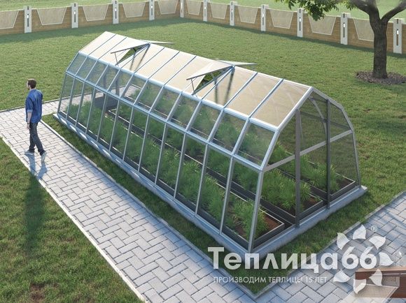 Теплица Рада Волга под стекло, 3х8 метров