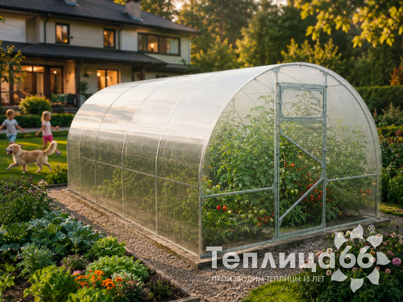 Теплица Рада Макси из поликарбоната, ширина 3 м